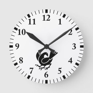Yata crow round clock