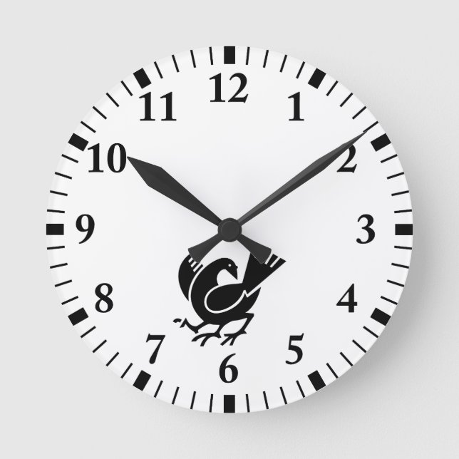 Yata crow round clock (Front)