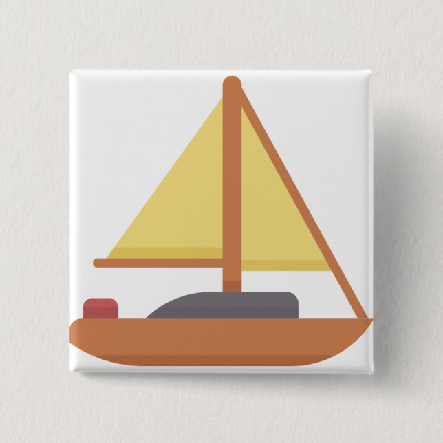 Yatch 15 Cm Square Badge (Front)