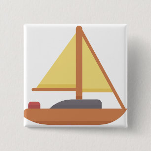 Yatch 15 Cm Square Badge