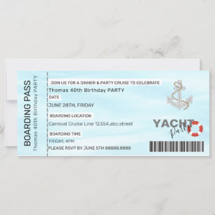 YATCH Party BOAT PARTY BOARDING PASS