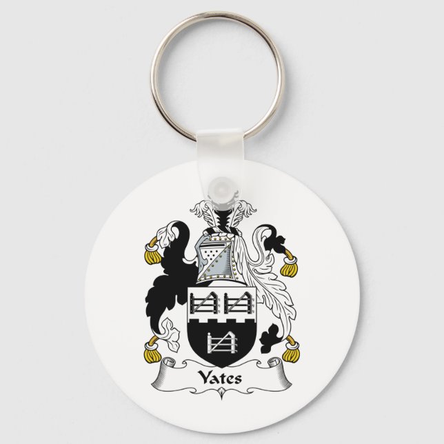 Yates Family Crest Key Ring (Front)