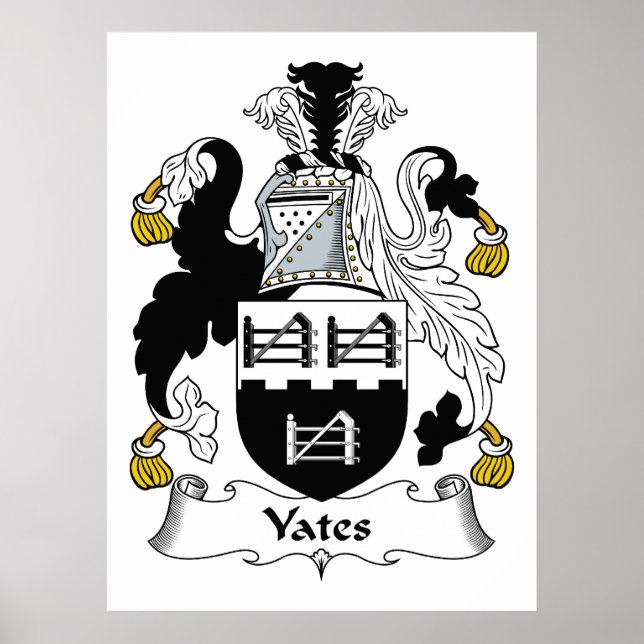 Yates Family Crest Poster (Front)