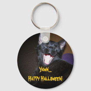 Yawn...Happy Halloween! Key Ring
