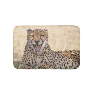 Yawning Cheetah Bath Mat