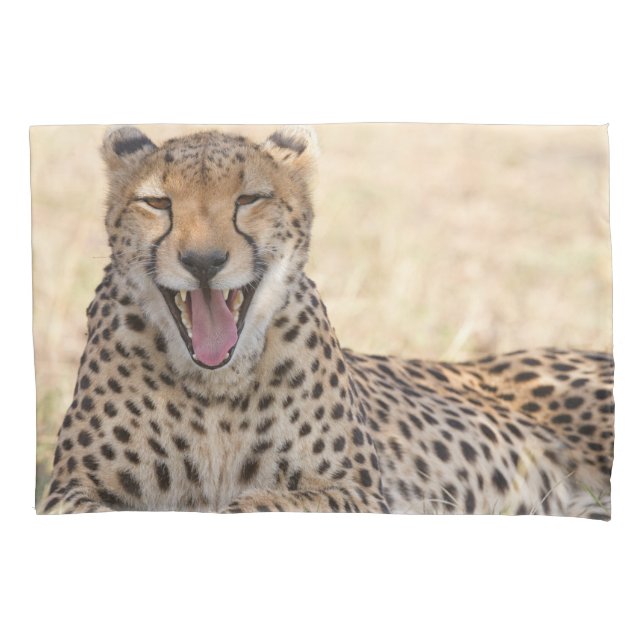 Yawning Cheetah Pillowcase (Front)