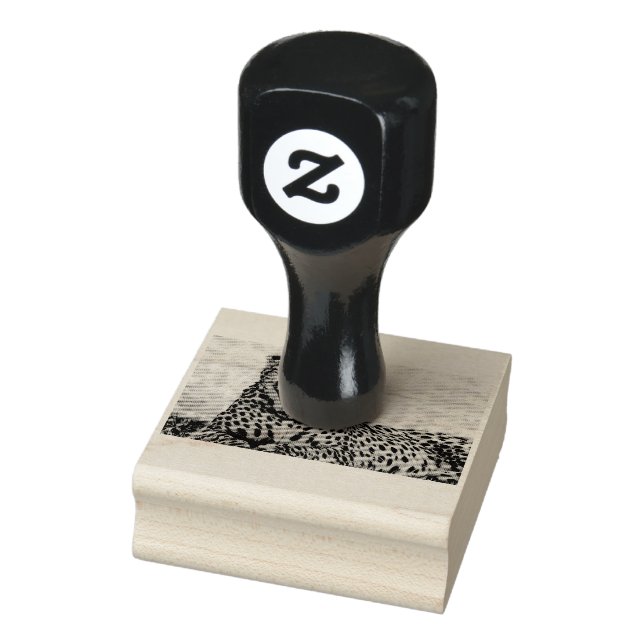 Yawning Cheetah Rubber Stamp (Stamp)