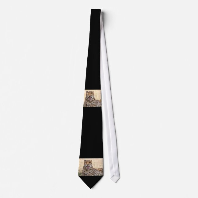 Yawning Cheetah Tie (Front)