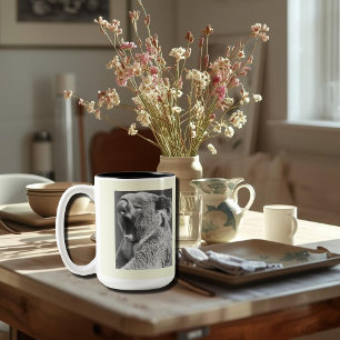 Yawning Koala-funny quote no2 Two-Tone Coffee Mug