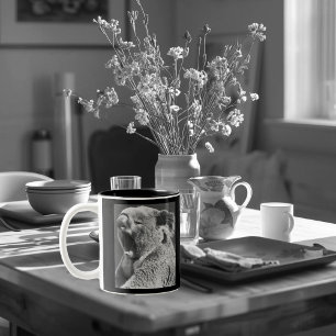 Yawning Koala-funny quote Two-Tone Coffee Mug
