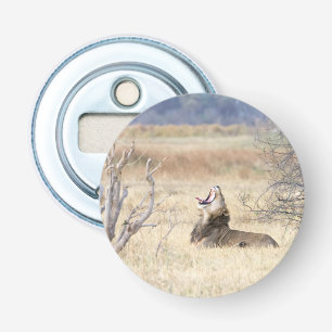 Yawning lion bottle opener