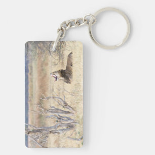 Yawning lion key ring