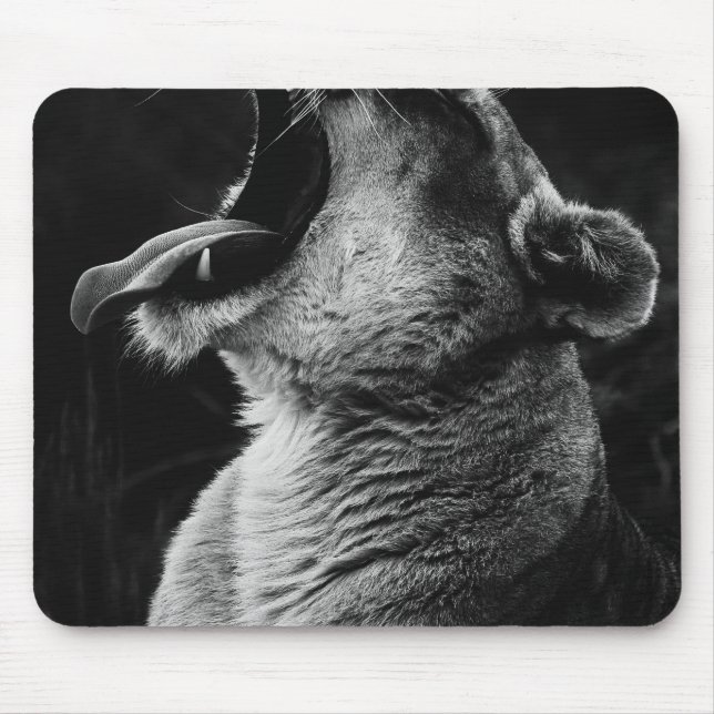 yawning lion mouse pad (Front)