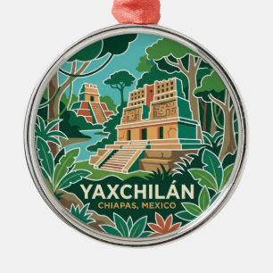 Yaxchilán Mexico Metal Ornament