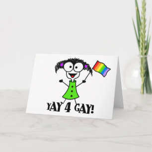 Yay 4 Gay Greeting Card