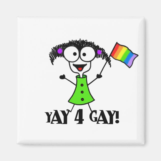 Yay 4 Gay Magnet (Front)