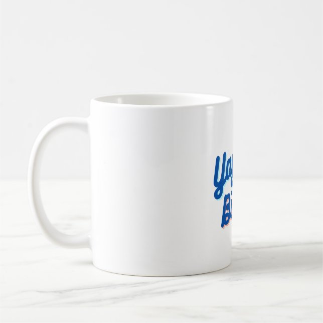 yay! birds! coffee mug (Left)