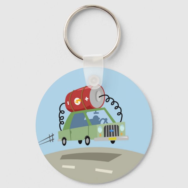 Yay For Colour Battery Car Key Ring (Front)