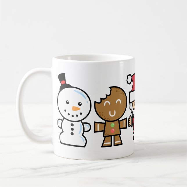 Yay For Colour Five Xmas Characters Coffee Mug (Left)