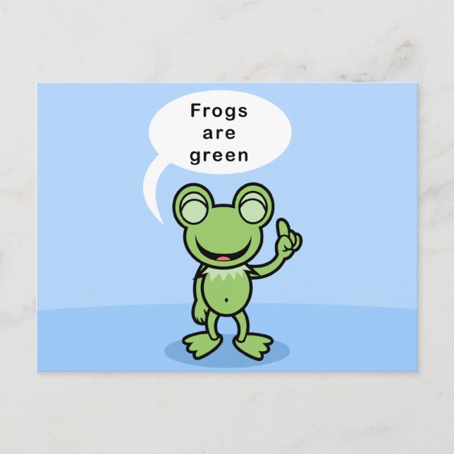 Yay For Colour Frog Character Postcard (Front)