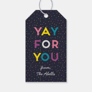 Yay For You polka dot Gift Tags