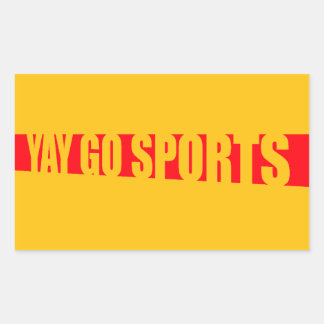 Yay Go Sports Sarcastic Funny Anti Sports Humor Rectangular Sticker