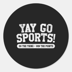 Yay Go Sports Sports Classic Round Sticker