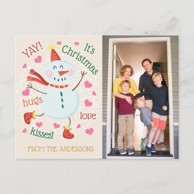 YAY Its Chrismas Photo Greeting Holiday Postcard (Front)