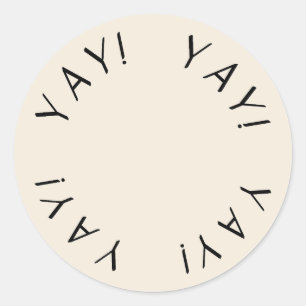 YAY! Minimal Simple Design Thank You Sticker