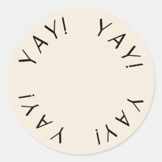 YAY! Minimal Simple Design Thank You Sticker