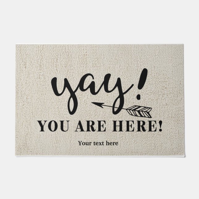 Yay You are here Doormat (Front)