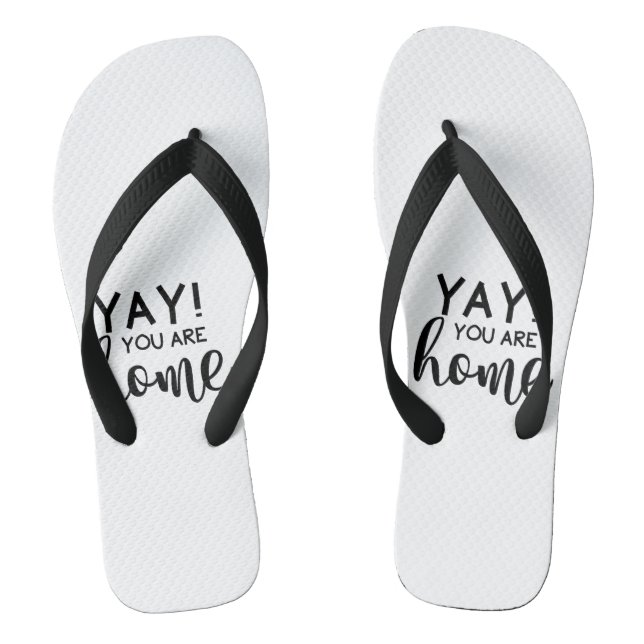Yay! you are home | Monogram Personalised Thongs (Footbed)
