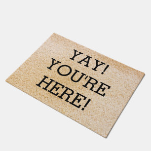 Yay You're Here Wedding Newlywed Gift Welcome Doormat
