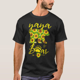 YaYa Bear Sunflower Cute Mother s Day Party T-Shirt