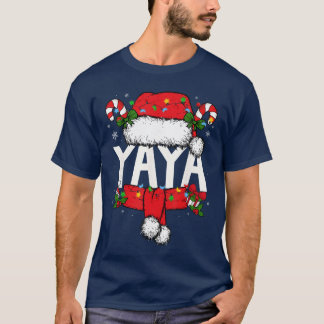 Yaya Christmas Pajama Santa Claus Family Matching T-Shirt