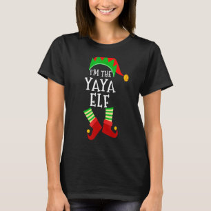 Yaya Elf Matching Family Group Christmas Elf Party T-Shirt