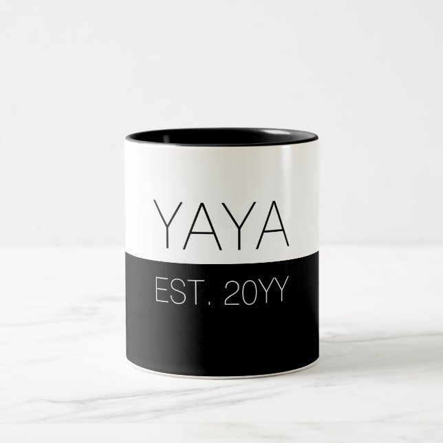 Yaya Established | Elegant Gifts for Grandma Two-Tone Coffee Mug (Center)