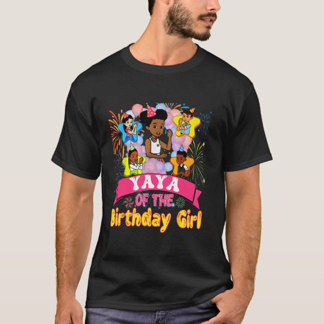 Yaya Gracie s Corner Birthday Dolls Cute Party Gif T-Shirt (Front)