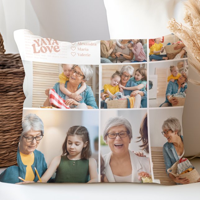 Yaya Love Poetic Photo Collage Cushion (Creator Uploaded)