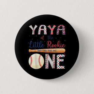 Yaya of One Little Rookie Baseball 1st Birthday 6 Cm Round Badge