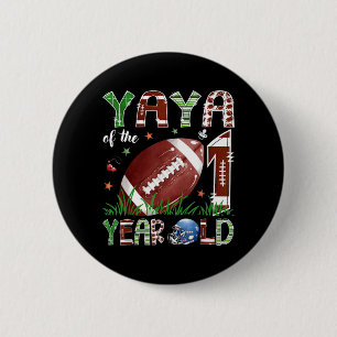 Yaya of The 1 Year Old Football 1st Birthday Boy 6 Cm Round Badge