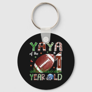 Yaya of The 1 Year Old Football 1st Birthday Boy Key Ring
