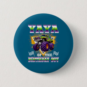 Yaya of the birthday boy monster truck birthday 6 cm round badge