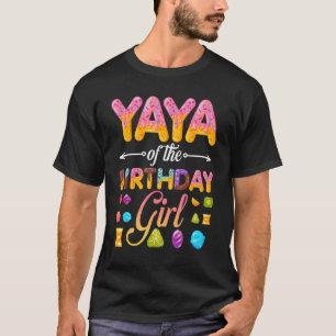 Yaya Of The Birthday Girl Doughnut Birthday Party T-Shirt