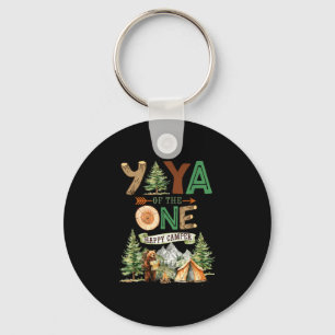 Yaya of the one happy camper 1st birthday camping key ring