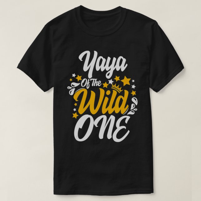 Yaya of the wild one 1st Birthday party First Thin T-Shirt (Design Front)