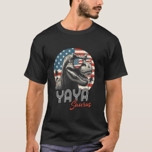 Yaya Saurus Yaya Dinosaur Birthday Family Matching T-Shirt