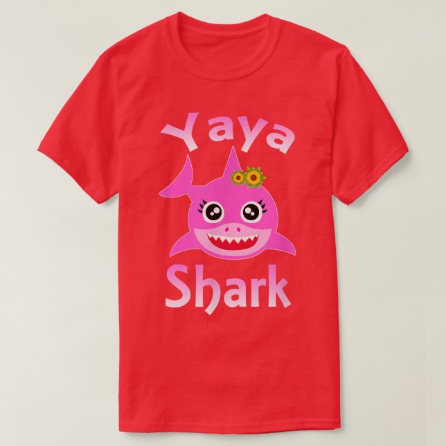 Yaya Shark Greek Grandma Funny Shark  T-Shirt (Design Front)
