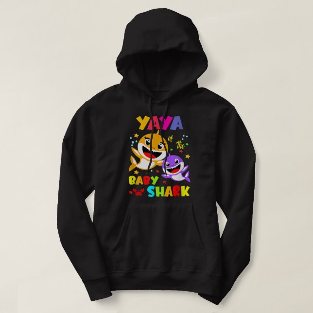 Yaya Shark Yaya Shark Family Mother's Day  Hoodie (Design Front)
