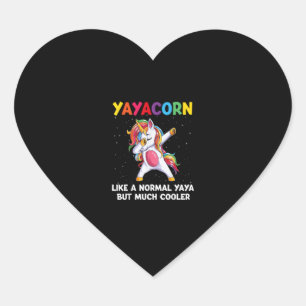 YayaCorn Yaya Unicorn Birthday Family Matching Bda Heart Sticker
